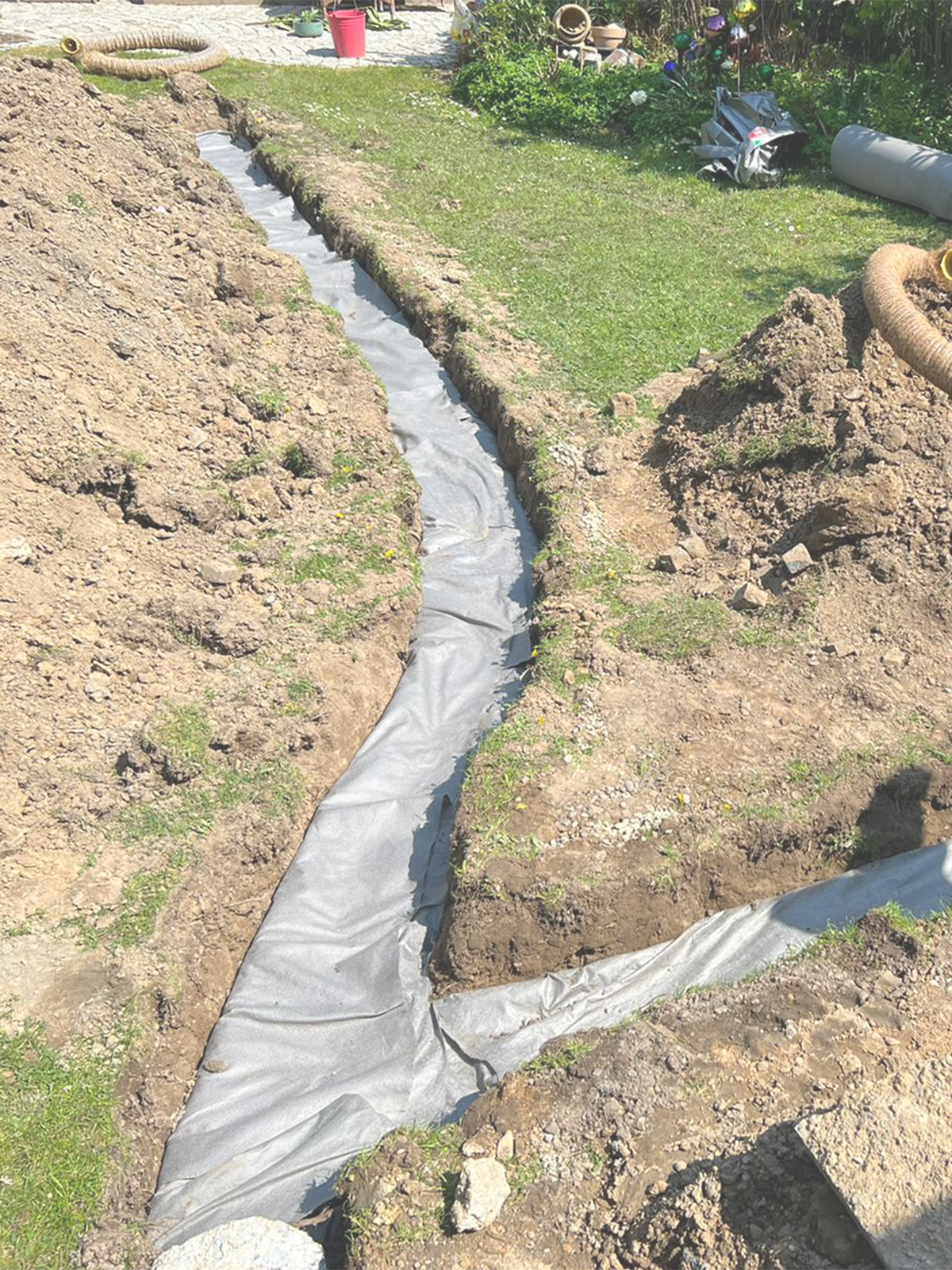 Drainage Drainage 1 erdbau tiefbau erdbauarbeiten erdarbeiten